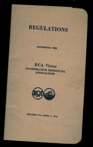 1933 antico libretto rca - antico,