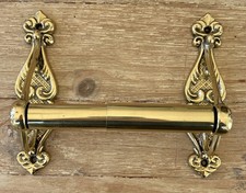 Porta carta igienica vintage stile vittoriano ottone lucido vecchia casa restauro