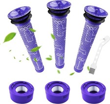 6 pz Filtro Ricambio per Dyson V8 V7, 3 Pre-Filtro E 3 HEAP Post-Filtri Lavabili