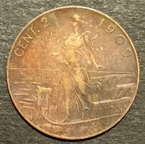 Centesimi lire prora 1909 bb - centesimi,