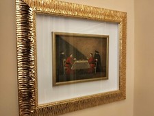 QUADRO OLIO SU TELA NINO CAFFE' SCACCHI 1965