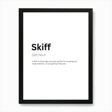 Skiff Definition Meaning 1 Art Prin Framed Wall Art Poster Canvas Print Picture