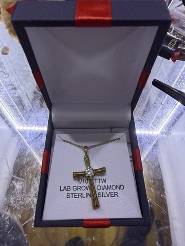 Collana croce oro su - collana,