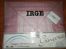 Completo letto matrimoniale cotone Irge fantasia art.Ginevra