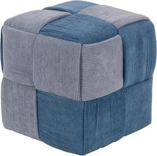 POUF IN VELLUTO INTRECCIATO A