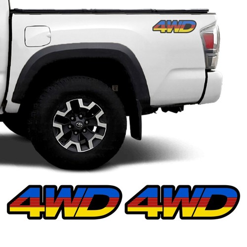 Adesivi logo 4wd retro - adesivi,