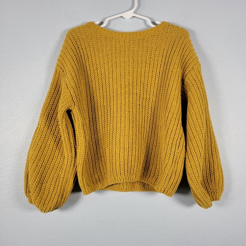Maglione maglia grossa giallo