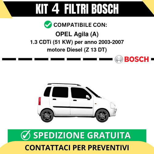 Kit bosch filtri - 4, tagliando