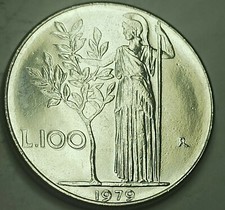 100 LIRE 1979 FDC SDOPPIAMENTO DATA VALORE SDZ E MANCANZA MATERIALE 3