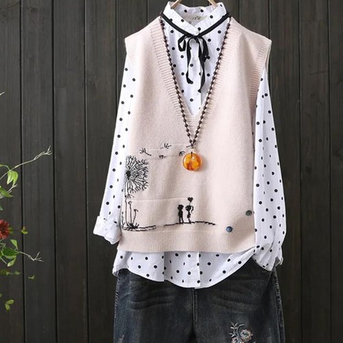 Donna senza maniche maglione - senza,