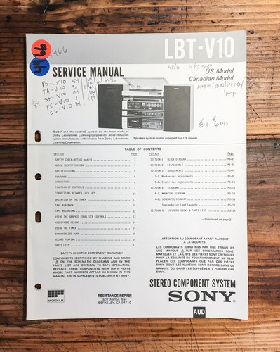 Sony lbt v10 stereo - sony, di