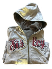SISLEY Felpa con cappuccio da bambino Maglia Cotone Grigio Hoodies Tg 8 anni