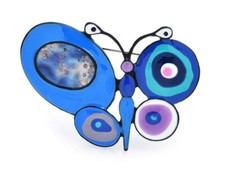 Spilla a spillo a farfalla blu