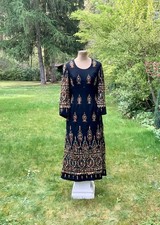 Handbesticktes Orientalisches Kleid im Stil der 1960er Jahre - Größe 42