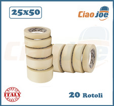 20 Rotoli Carta Gommata 25x50 – Nastro Adesivo Mascheratura Imballaggi