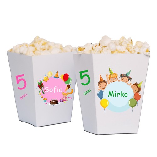 Box porta pop corn pezzi - box,