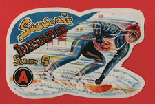 FIGURINA FUSTELLATA ADESIVA STIKERS SCI SLALOM G. INNSBRUCH AUSTRIA PERFETTA N°5