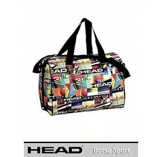 Borsone tempo libero/sport HEAD fantasia multicolore tracolla+manici 30x25x40 cm