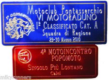 Targhetta in alluminio rossa