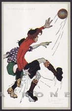 PLINIO CODOGNATO 07 Illustratore CARICATURA SPORT CALCIO Cartolina