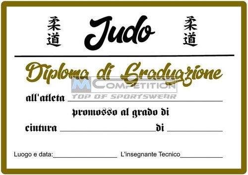 Diplomi graduazione judo - di,
