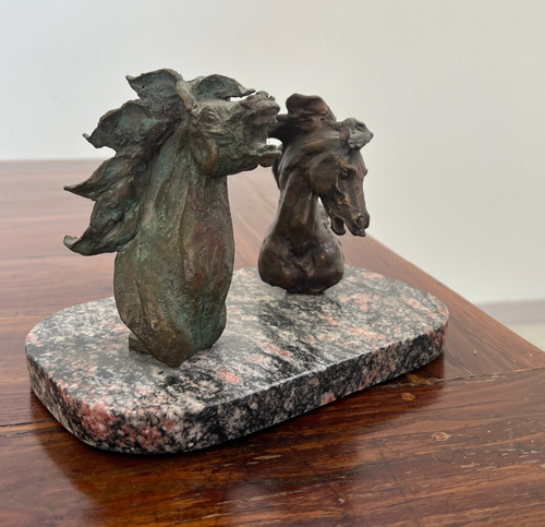 Coppia sculture bronzo - coppia,