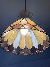 lampadario vetro colorato