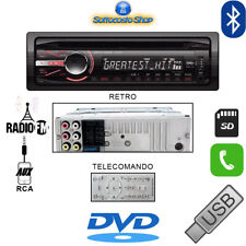 AUTORADIO FRONTALINO ESTRAIBILE BLUETOOTH 1 DIN STEREO AUTO DVD AUX MP3 SD USB