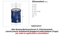 5 unità Filtri Olio Fiat  Per