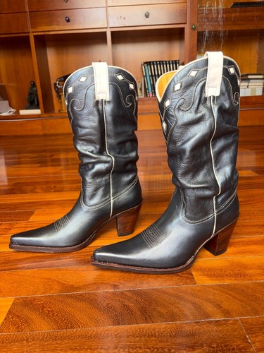 Sendra botas cowboy piel - botas, gris