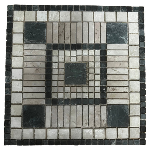 Rosone mosaico marmo intarsio - mosaico,