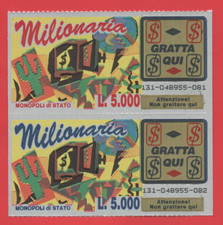 GRATTA E VINCI LOTTERIA COPPIA MILIONARIA LOTTO 131  VERGINE NUOVO