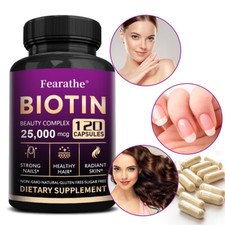 Capsule di Biotina 25.000mcg - per Capelli, Pelle e Metabolismo - Vegan | Fair & Pure