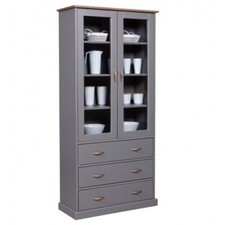 Vetrina credenza grigia alta - credenza,