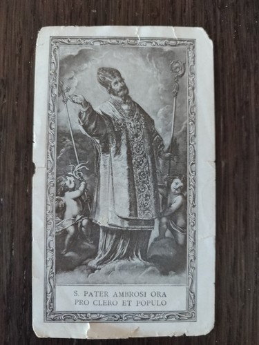 Sant ambrogio holy card - holy,