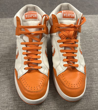 Converse Weapon alte in pelle. Scarpe da basket indossate una volta UK 9.5