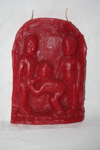 Candela cera rossa tavoletta