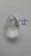 Goccia Cristallo Per Ricambio Restauro Lampadari Antichi Classica H.3,8cm #33