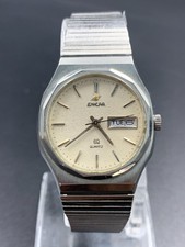 Orologio Enicar Vintage Anni 80 Eq Enicar Quarzo Uomo Funzionante Giorno...