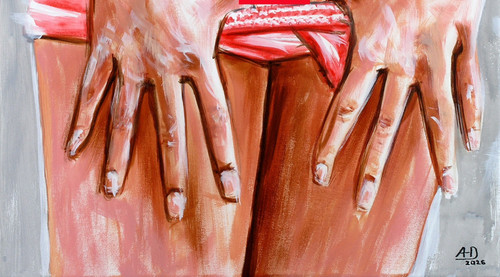 Dipinto erotico originale arte - dipinto,