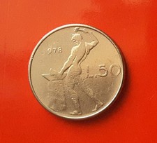 50 LIRE 1978 ERRORE -SENZA 1 DATA E POCO DEFINITA AL DRITTO E AL ROVESCIO [A135]