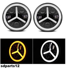 2x Fari 7 Pollici 18 Cm Per Moto Auto Più Posizione Marcia Diurna 7000lm 12V-24V