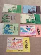 U.C. SAMPDORIA CALCIO 7 BIGLIETTI STADIO VS. UDINESE PARMA ATALANTA COMO ANNI 80