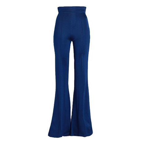 Pantaloni svasati blu vita - pantaloni,