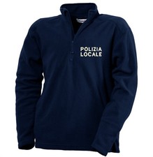 MICROPILE MEZZA ZIP  POLIZIA LOCALE IN PILE RICAMATO