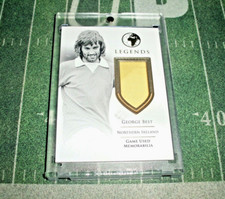 Patch maglia usata indossata gioco Futera George Best LEGENDS 2019 /27 SSP RA...