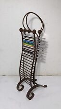 Espositore porta CD scultoreo ferro battuto rustico vintage maniglia
