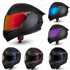 CRUIZER Casco Integrale moto Omologato visiera singola specchiata Pinlock