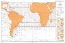 5125 (5) Routeing Carta Sud Atlantico Oceano Maggio Mappa Marino Muro Admiralty