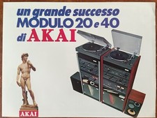 Akai Modulo 20 e 40 catalogo dépliant brochure 4 pagine ORIGINALE